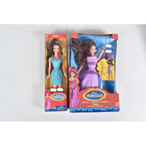 13 - THREE BOXED MATTEL DISNEY 'HERCULES' DOLLS, 'Legends of Love', 'Fashion Secrets' and 'Megara', with ... 