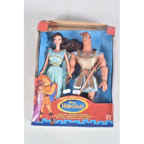 13 - THREE BOXED MATTEL DISNEY 'HERCULES' DOLLS, 'Legends of Love', 'Fashion Secrets' and 'Megara', with ... 