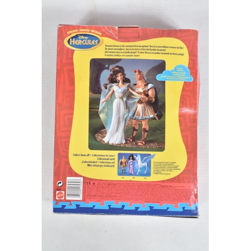 13 - THREE BOXED MATTEL DISNEY 'HERCULES' DOLLS, 'Legends of Love', 'Fashion Secrets' and 'Megara', with ... 