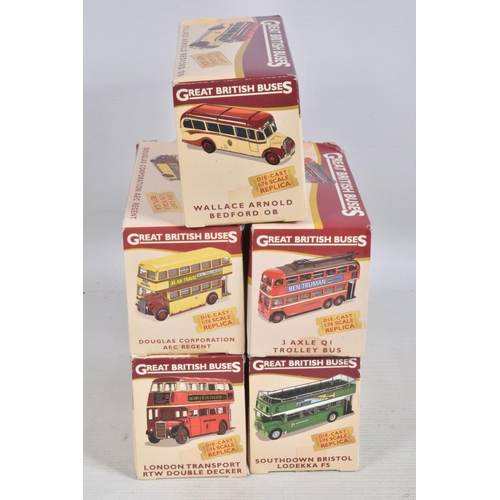 14 - A QUANTITY OF BOXED ATLAS EDITIONS 'GREAT BRITISH BUSES' MODELS, models are all complete and in very... 