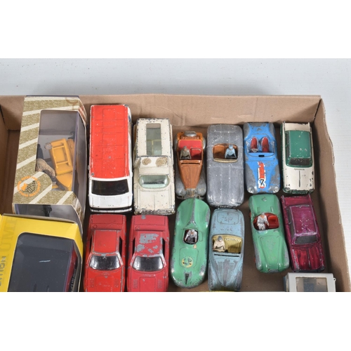 16 - A QUANTITY OF UNBOXED AND ASSORTED PLAYWORN DIECAST VEHICLES, to include Corgi Toys Commer U.S. Army... 