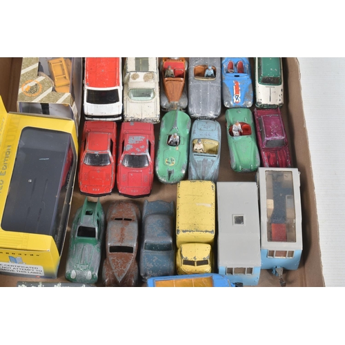 16 - A QUANTITY OF UNBOXED AND ASSORTED PLAYWORN DIECAST VEHICLES, to include Corgi Toys Commer U.S. Army... 