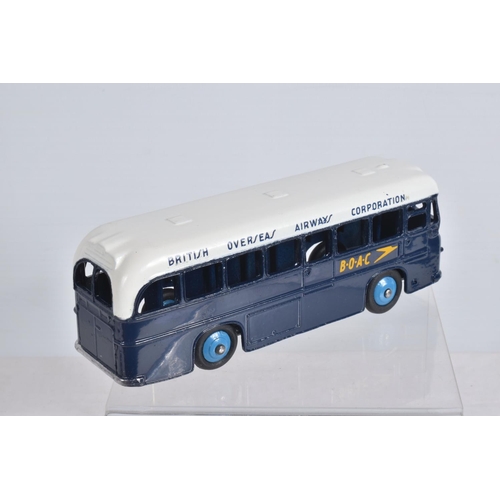 24 - THREE DINKY TOYS MODELS, boxed Maserati Racing Car, No.23N, boxed B.O.A.C. Commer/Harrington Coach, ... 