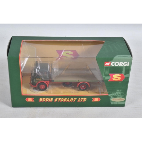 28 - ELEVEN BOXED CORGI CLASSICS DIECAST COMMERCIAL 'EDDIE STOBART' TRANSPORT MODELS, to include a Thames... 