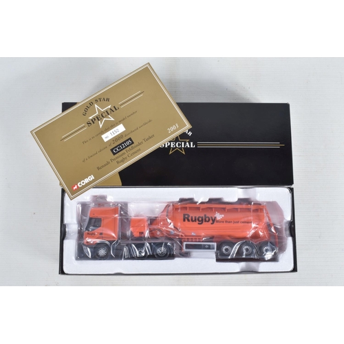 34 - THREE BOXED CORGI LIMITED EDITION DIECAST COMMERCIAL TRANSPORT MODELS, to include a Gold Star Specia... 