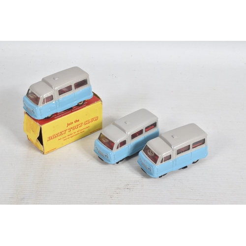 35 - A COLLECTION OF UNBOXED DINKY TOYS STANDARD ATLAS KENEBRAKE MINIBUS, No.295, majority have been repa... 