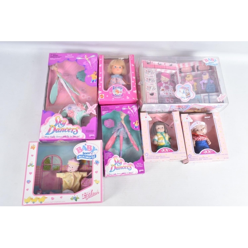 37 - A COLLECTION OF ZAPF CREATION BABY BORN MINIWORLD BOXED DOLLS, to include two Baby Born Miniworld do... 