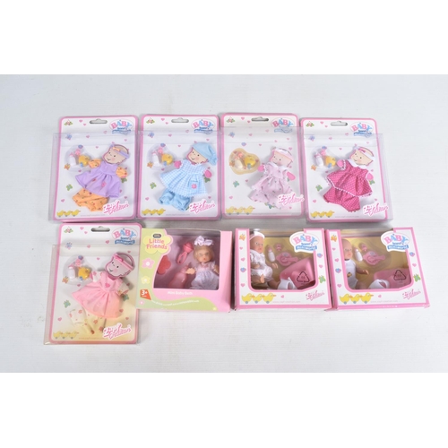 37 - A COLLECTION OF ZAPF CREATION BABY BORN MINIWORLD BOXED DOLLS, to include two Baby Born Miniworld do... 