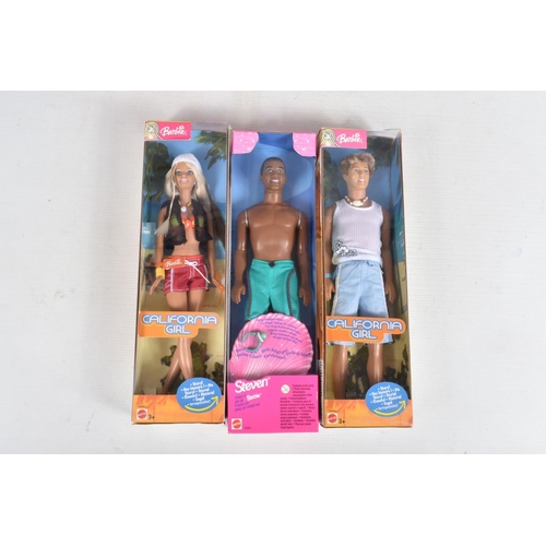 41 - EIGHT BOXED MATTEL BARBIE DOLLS, to include a Shaving Fun Ken Doll, the box has been opened and some... 