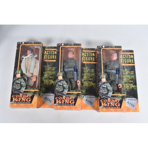 42 - A COLLECTION OF BOXED VINTAGE ACTION FIGURES, to include a Tomb Raider 92 Lara Croft in wet suit, th... 