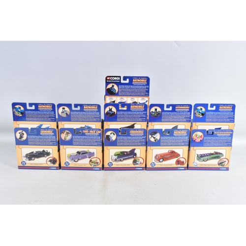 50 - A COLLECTION OF BOXED DC COMICS BATMAN AUTOMOBILES, to include eleven boxed Corgi 1:43 scale B's and... 