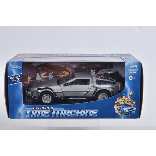 51 - SIX BOXED DIECAST MODEL CARS FROM BACK TO THE FUTURE AND FAST & FURIOUS, to include a 1:24 scale Wel... 