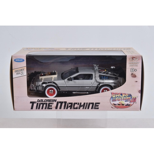 51 - SIX BOXED DIECAST MODEL CARS FROM BACK TO THE FUTURE AND FAST & FURIOUS, to include a 1:24 scale Wel... 