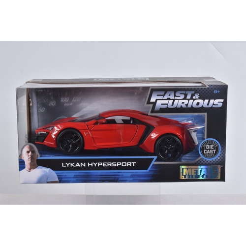 51 - SIX BOXED DIECAST MODEL CARS FROM BACK TO THE FUTURE AND FAST & FURIOUS, to include a 1:24 scale Wel... 