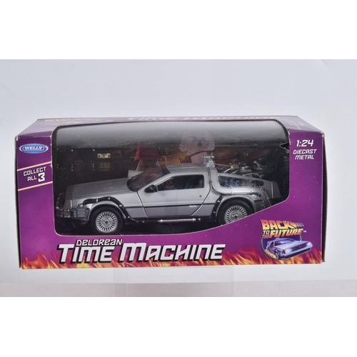 51 - SIX BOXED DIECAST MODEL CARS FROM BACK TO THE FUTURE AND FAST & FURIOUS, to include a 1:24 scale Wel... 