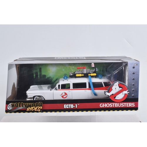 52 - SIX BOXED MARVEL COMICS DIECAST VEHICLES WITH FIGURES, to include three Avengers vehicles, a Jada  B... 