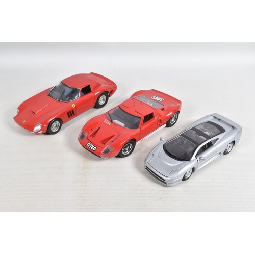 55 - A COLLECTION OF UNBOXED 1:18 SCALE DIECAST MODEL CARS, to include a Road Signature Shelby Cobra Dayt... 