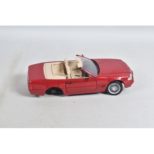 58 - A QUANTITY OF UNBOXED MODEL DIECAST SPORT VEHICLES, to include a Maisto 1955 BMW 502 in black, Maist... 