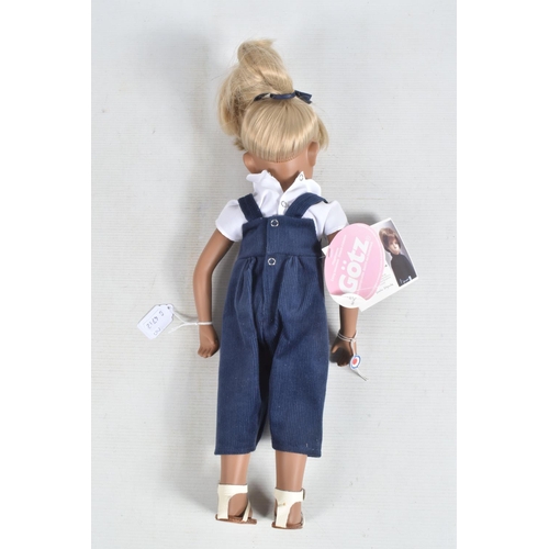 59 - A BOXED GOTZ SASHA DOLL 'Maria',No.9508001, blonde hair, blue cord dungarees, with swing tags, compl... 