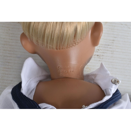 59 - A BOXED GOTZ SASHA DOLL 'Maria',No.9508001, blonde hair, blue cord dungarees, with swing tags, compl... 