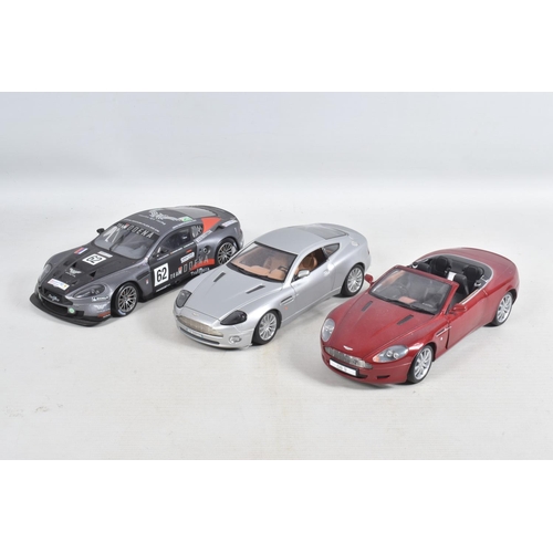 62 - A QUANTITY OF UNBOXED MODEL DIECAST SPORT VEHICLES, to include a Kentoys 1:24 BMW Mini Cooper in red... 