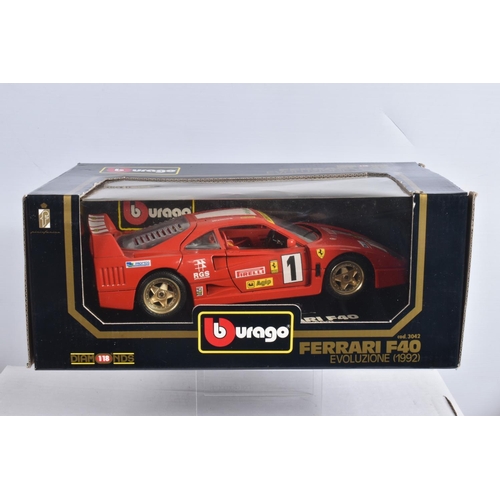 67 - A COLLECTION OF BOXED AND UNBOXED DIECAST MODEL FERRARIS, to include six unboxed models, a Bburago 1... 