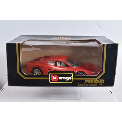 67 - A COLLECTION OF BOXED AND UNBOXED DIECAST MODEL FERRARIS, to include six unboxed models, a Bburago 1... 