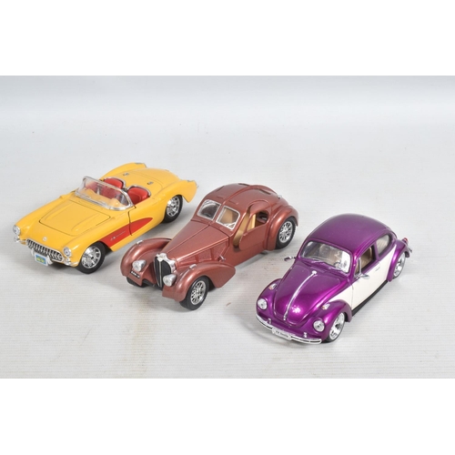 68 - A COLLECTION OF BOXED AND UNBOXED DIECAST AND PLASTIC MODEL VEHICLES, to include motorbikes, cars, t... 