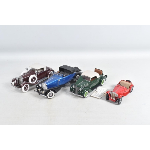 69 - A COLLECTION OF UNBOXED DIECAST FRANKLIN MINT PRECISION MODELS, to include a Roadmaster in red, a 19... 