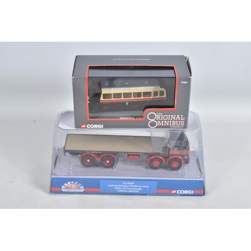 8 - A COLLECTION OF DIECAST MODELS, to include three Corgi models, 'The Original Omnibus Co.' Bristol L5... 