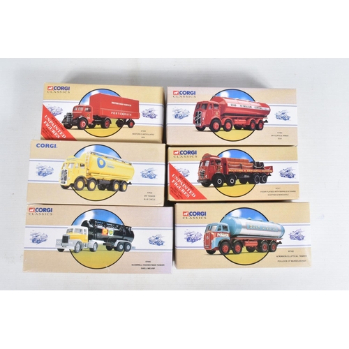 9 - TEN BOXED CORGI CLASSICS DIECAST COMMERCIAL TRANSPORT MODELS, to include a Scammell Highwayman Tanke... 