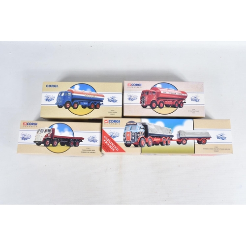 9 - TEN BOXED CORGI CLASSICS DIECAST COMMERCIAL TRANSPORT MODELS, to include a Scammell Highwayman Tanke... 