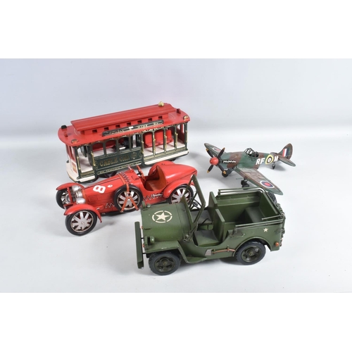 100 - A COLLECTION OF BOXED CORGI MILITARY DIECAST MODELS AND UNBOXED METAL AND WOODEN VEHICLES, to includ... 