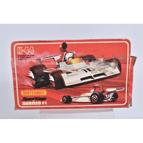 80 - SEVEN BOXED MATCHBOX DIECAST VEHICLES, to include four Speed Kings, a Thunderclap Race Car, model no... 