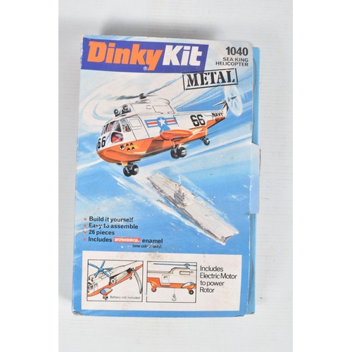 81 - FOUR BOXED DINKY ACTION DIECAST CONSTRUCTION KITS, to include a Spitfire MKII, Camouflage, kit no. 1... 