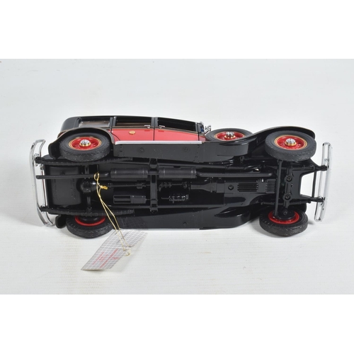 82 - FOUR DANBURY MINT AND  FRANKLIN MINT DIECAST MODEL CARS,  to include a Franklin Mint Jaguar SS-100 w... 