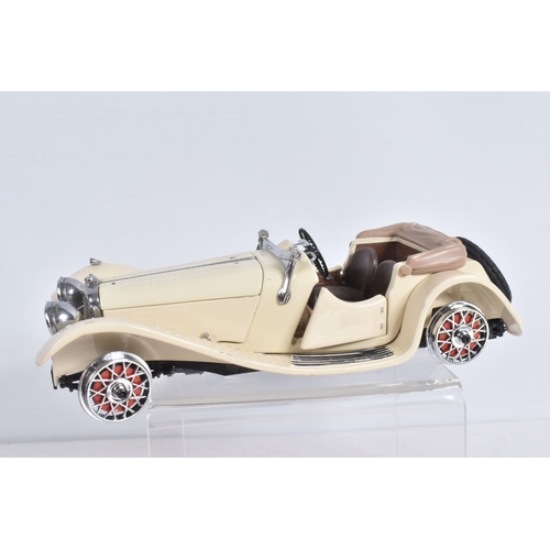 82 - FOUR DANBURY MINT AND  FRANKLIN MINT DIECAST MODEL CARS,  to include a Franklin Mint Jaguar SS-100 w... 