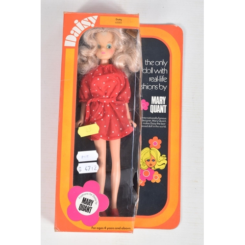 85 - A BOXED MODEL TOYS MARY QUANT DAISY DOLL, 'Dotty' No.65005, appears complete and in good condition, ... 