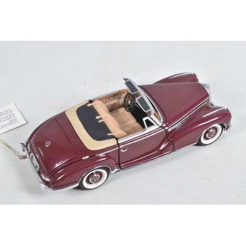 86 - THREE FRANKLIN MINT DIECAST MODEL VEHICLES, to include a 1939 Maybach Zepplin, a 1925 Rolls Royce Si... 