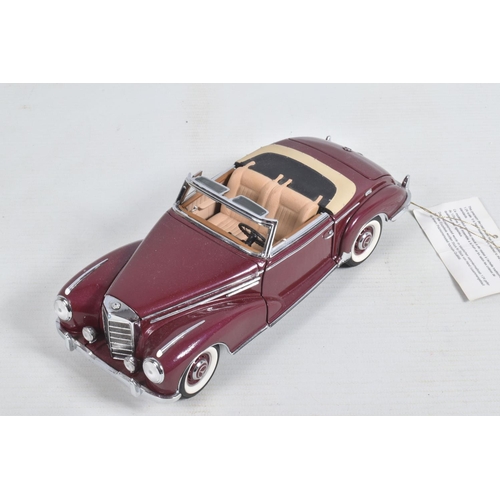 86 - THREE FRANKLIN MINT DIECAST MODEL VEHICLES, to include a 1939 Maybach Zepplin, a 1925 Rolls Royce Si... 