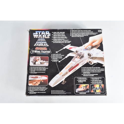 91 - FIVE BOXED START WARS FIRGURES AND AIRCRAFTS, to include a Kenner Power of the Force Dewback and San... 