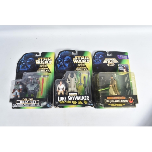 92 - A SELECTION LATE 1990'S OF CARDED BLISTER PACK KENNER STAR WARS FIGURES, includes a sealed Guerre St... 