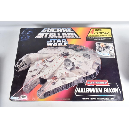 94 - FOUR BOXED TONKA KENNER STAR WARS MODEL AIRCRAFT MODELS, to include a 1995 Guerre Stellari, Elettron... 