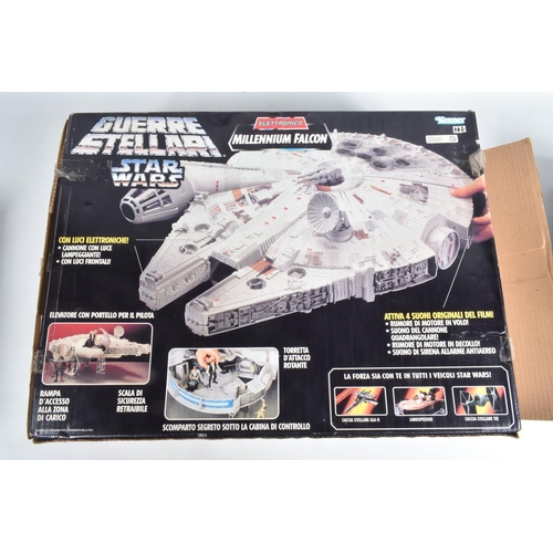 94 - FOUR BOXED TONKA KENNER STAR WARS MODEL AIRCRAFT MODELS, to include a 1995 Guerre Stellari, Elettron... 