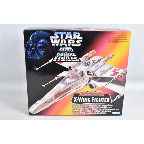 94 - FOUR BOXED TONKA KENNER STAR WARS MODEL AIRCRAFT MODELS, to include a 1995 Guerre Stellari, Elettron... 