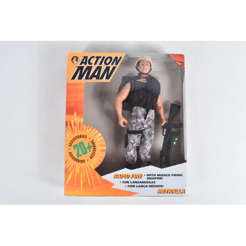 95 - A COLLECTION OF ACTION MAN BOXED AND UNBOXED FIGURES, ACCESSORIES, AND WALKIE TALKIES, the boxed fig... 