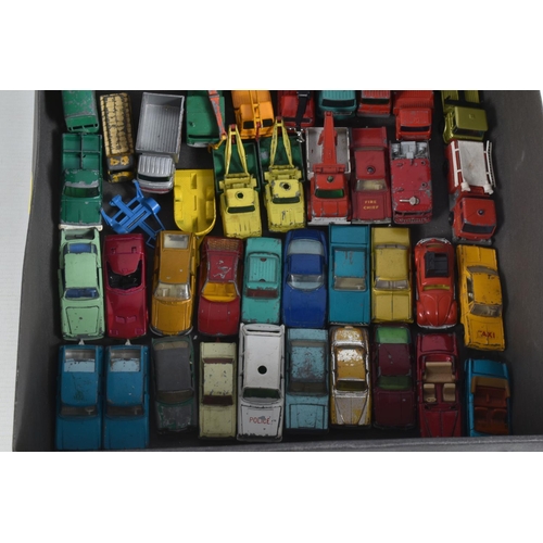 112 - A QUANTITY OF UNBOXED AND ASSORTED PLAYWORN DIECAST VEHICLES, to include Corgi Toys Renault 16 Tour ... 