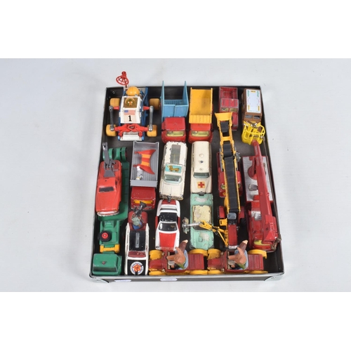 112 - A QUANTITY OF UNBOXED AND ASSORTED PLAYWORN DIECAST VEHICLES, to include Corgi Toys Renault 16 Tour ... 