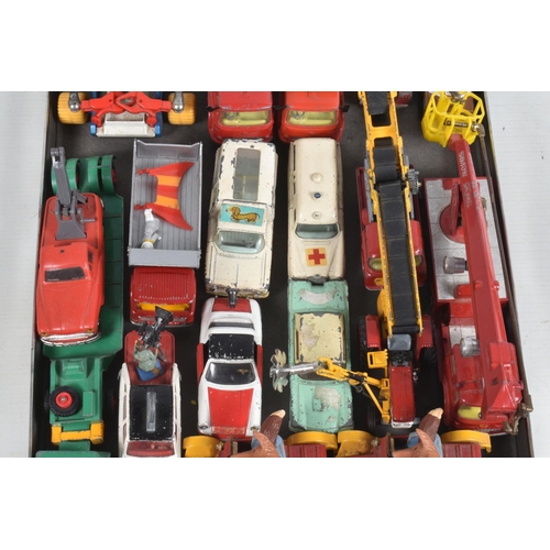 112 - A QUANTITY OF UNBOXED AND ASSORTED PLAYWORN DIECAST VEHICLES, to include Corgi Toys Renault 16 Tour ... 