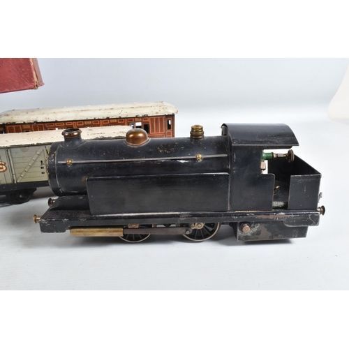 151 - A QUANTITY OF ASSORTED O GAUGE MODEL RAILWAY ITEMS, a scratch/kit built live steam 0-4-0 tank locomo... 